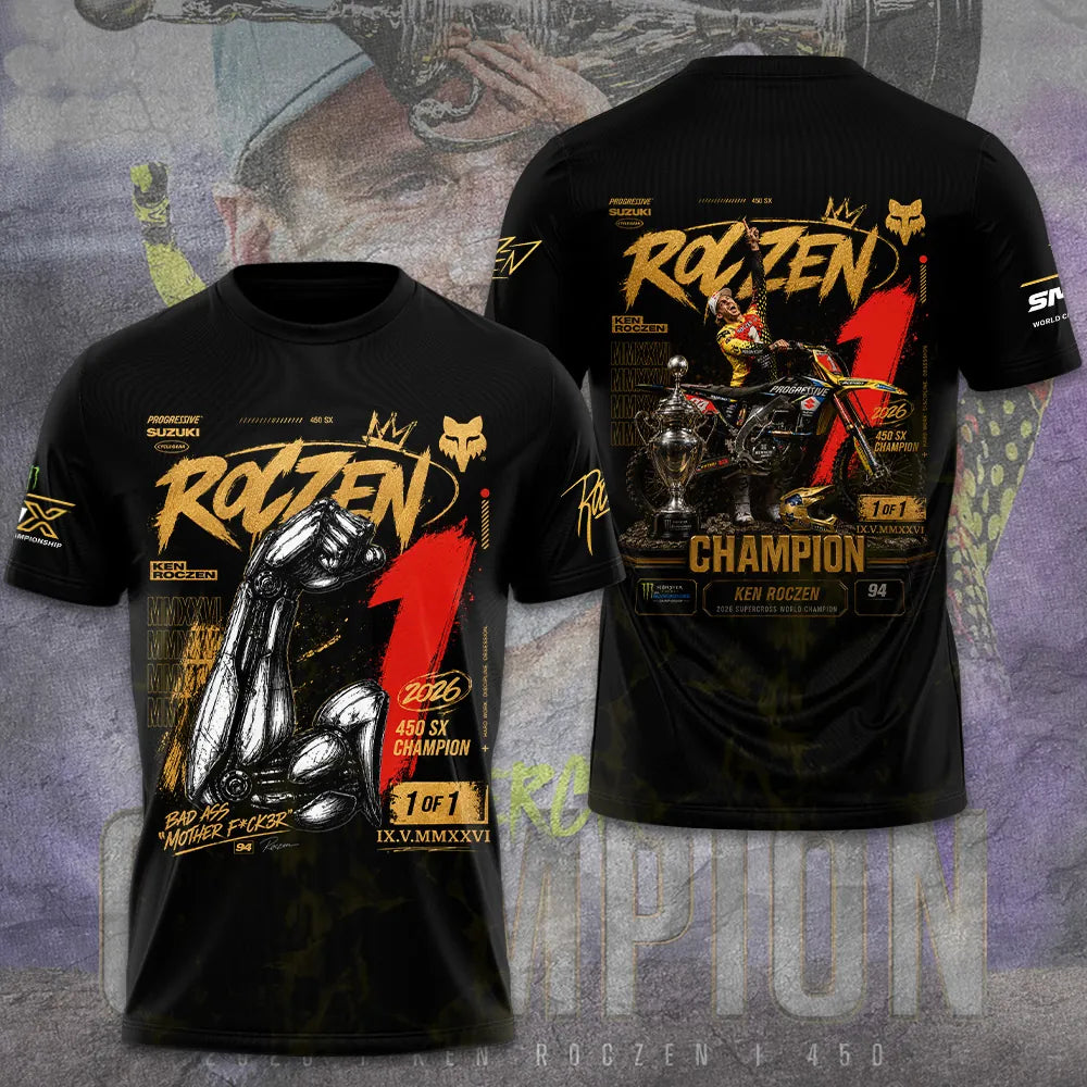 Limited Edition Ken Roczen 450SX Supercross Champion 2026 T-Shirt