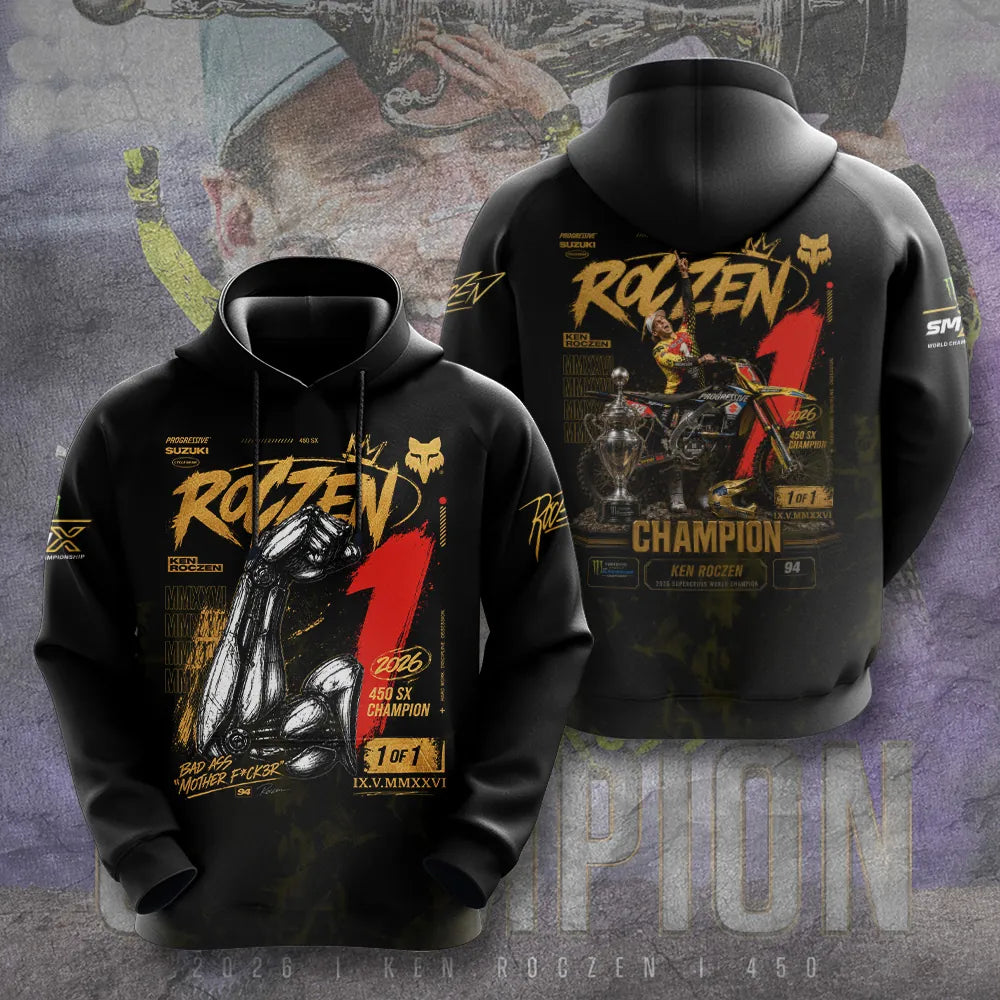 Limited Edition Ken Roczen 450SX Supercross Champion 2026 Hoodie