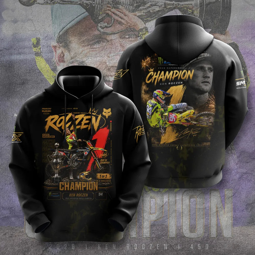 Limited Edition Ken Roczen 450SX Supercross Champion 2026 Hoodie