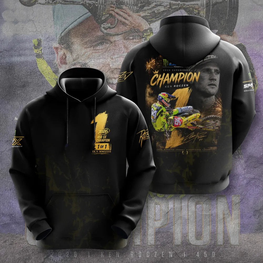 Limited Edition Ken Roczen 450SX Supercross Champion 2026 Hoodie