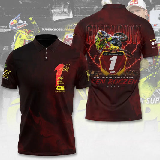 Limited Edition Ken Roczen 450SX Supercross Champion 2026 Polo
