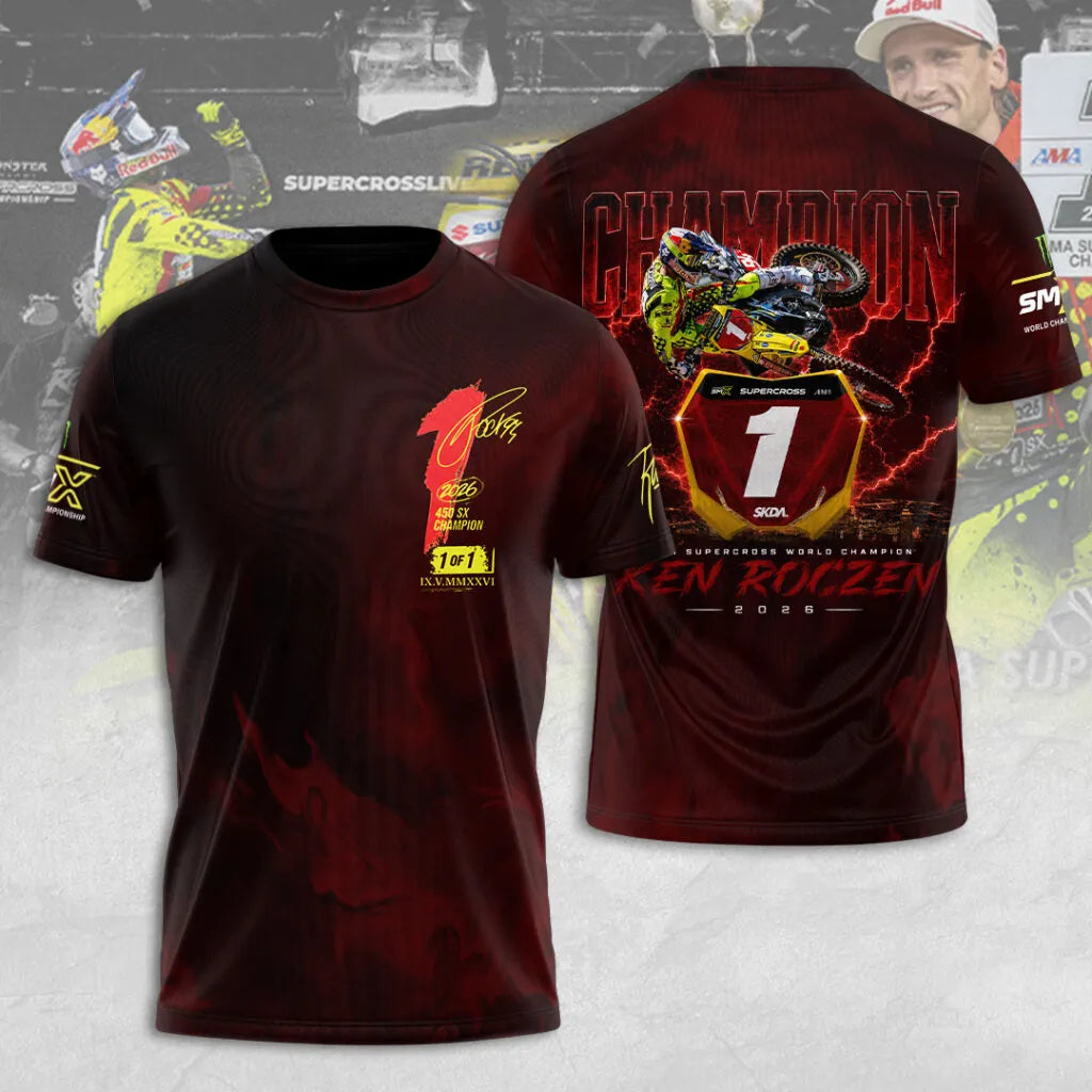 Limited Edition Ken Roczen 450SX Supercross Champion 2026 T-Shirt