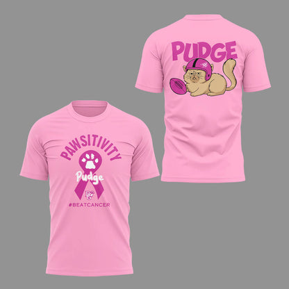 Limited Edition Pudge The Cat T-Shirt Pink