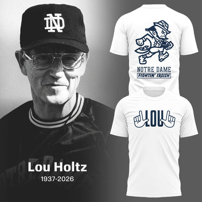Limited Edition Irish FB Remembering the life and legacy of Lou Holtz 1937-2026 TShirt