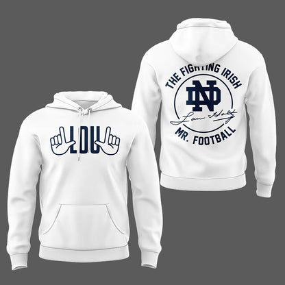 Limited Edition Irish FB Remembering the life and legacy of Lou Holtz 1937-2026 Hoodie