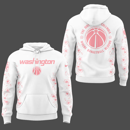 Washington Wizards Merch - Cherry Blossom Hoodie - City In Bloom Collecions