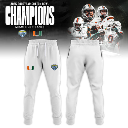 Miami Hurricanes College Football Playoff 2025 Cotton Bowl Champions Hoodie v2