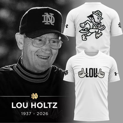 Limited Edition Irish FB Remembering the life and legacy of Lou Holtz 1937-2026 TShirt