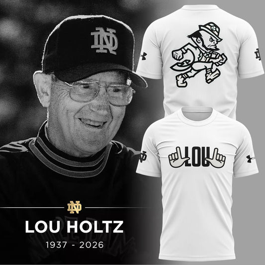 Limited Edition Irish FB Remembering the life and legacy of Lou Holtz 1937-2026 TShirt