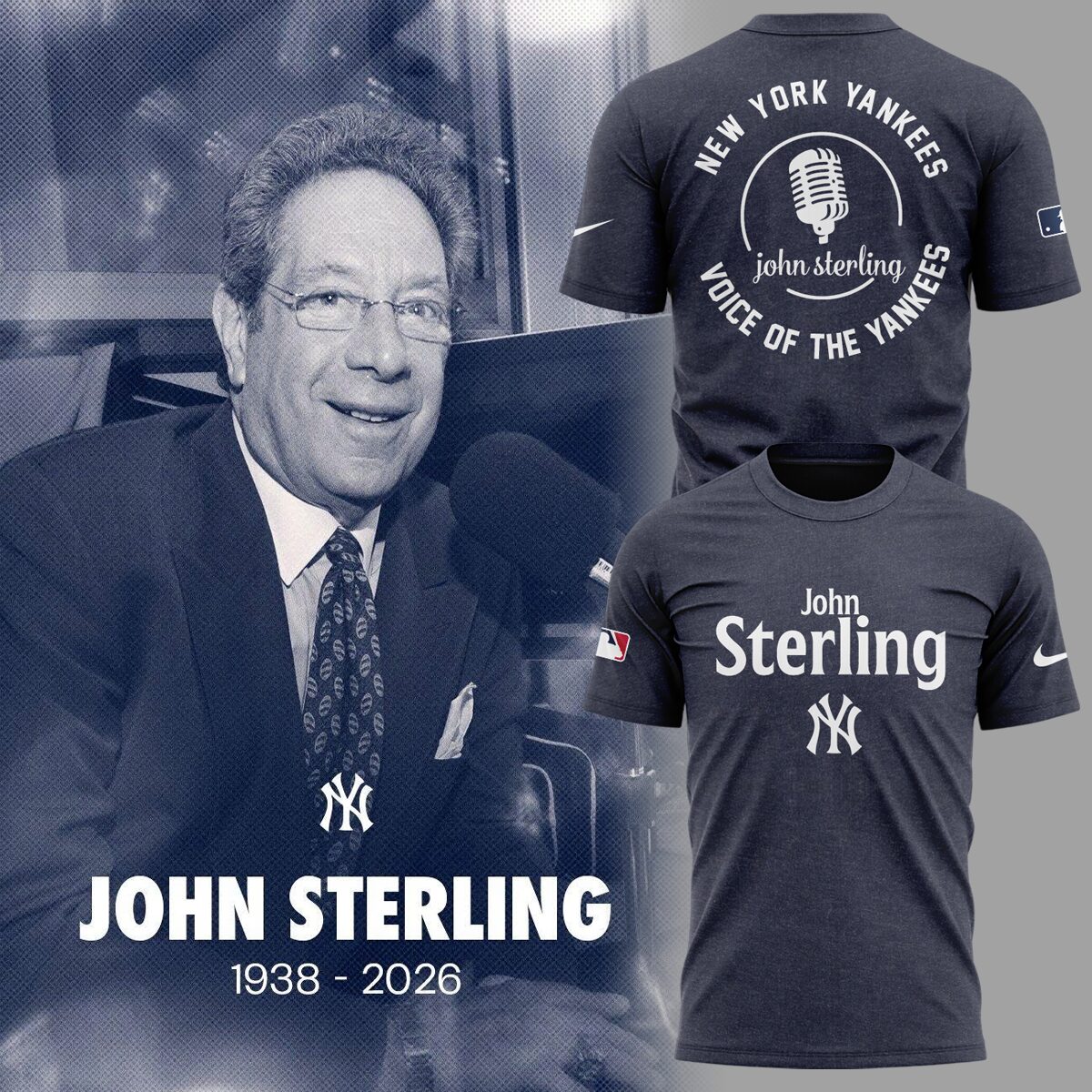 Honoring The Legend, Voice of the Yankees John Sterling TShirt