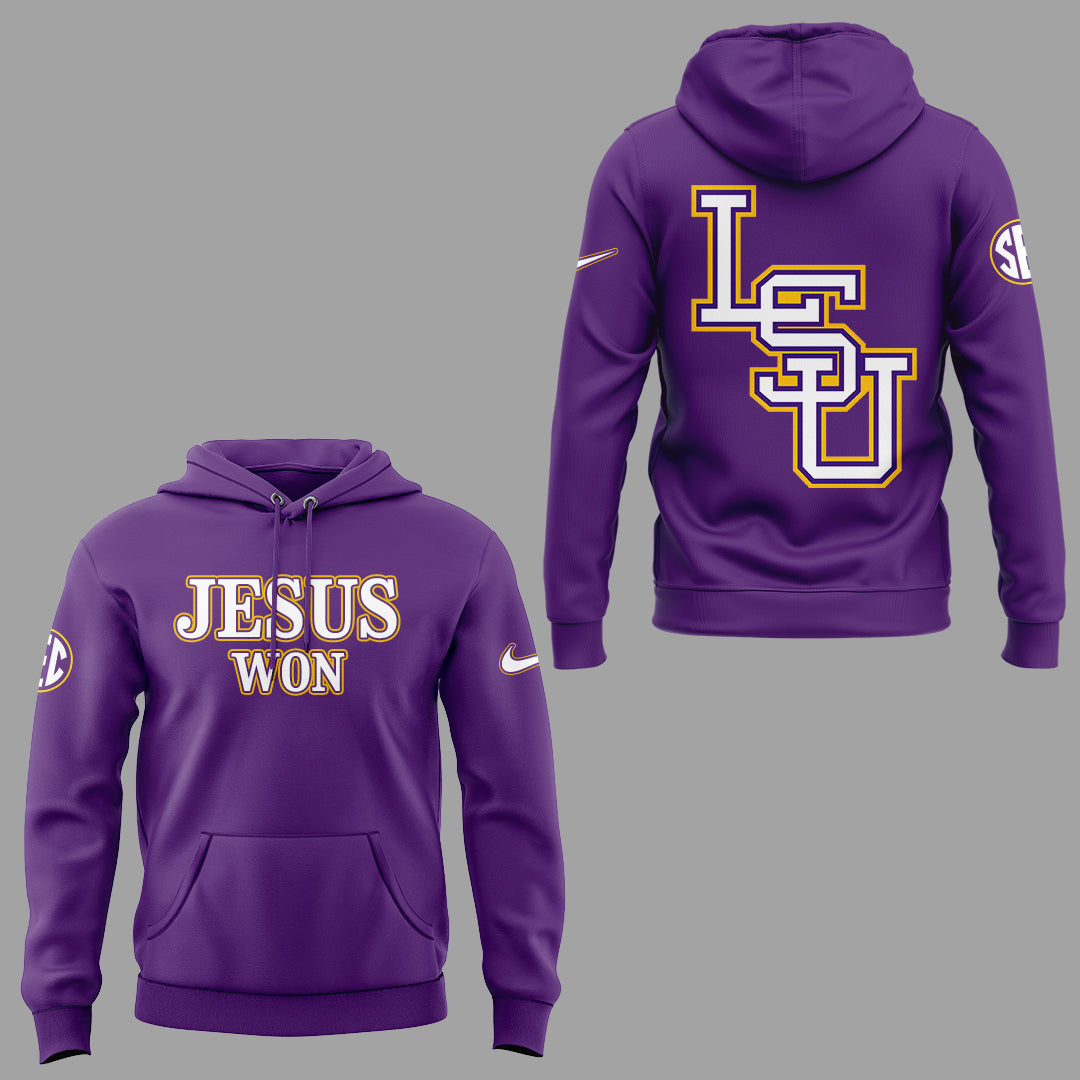 Limited Edition Tigers JESUS WON Purple Hoodie-ND11042505