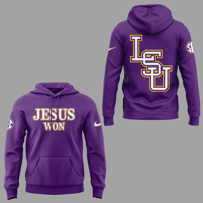 Limited Edition Tigers JESUS WON Purple Hoodie-ND11042505