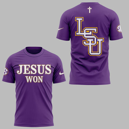 Special Edition Tigers JESUS WON Purple TShirt-ND11042507