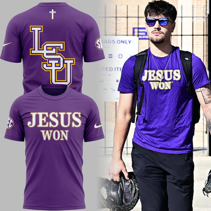 Limited Edition Tigers JESUS WON Purple TShirt-ND11042508