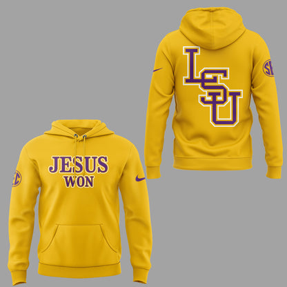 Limited Edition Tigers JESUS WON Yellow Hoodie-ND11042509