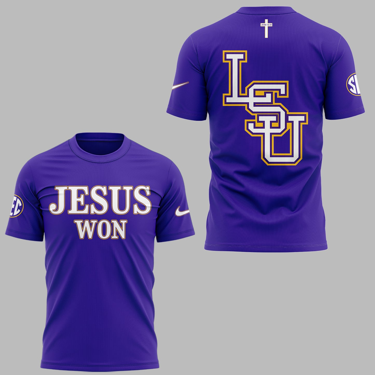 Limited Edition Tigers JESUS WON Purple TShirt-ND11042511