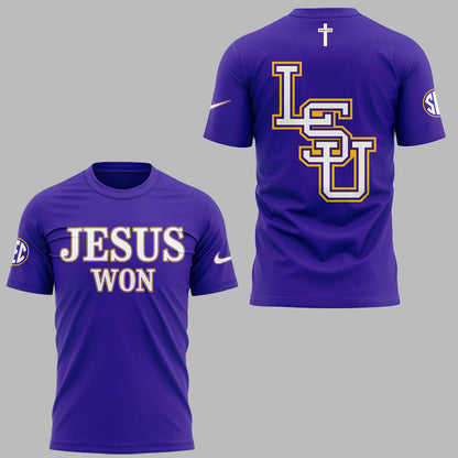 Limited Edition Tigers JESUS WON Purple TShirt-ND11042511