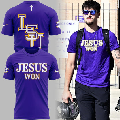 Limited Edition Tigers JESUS WON Purple TShirt-ND11042511