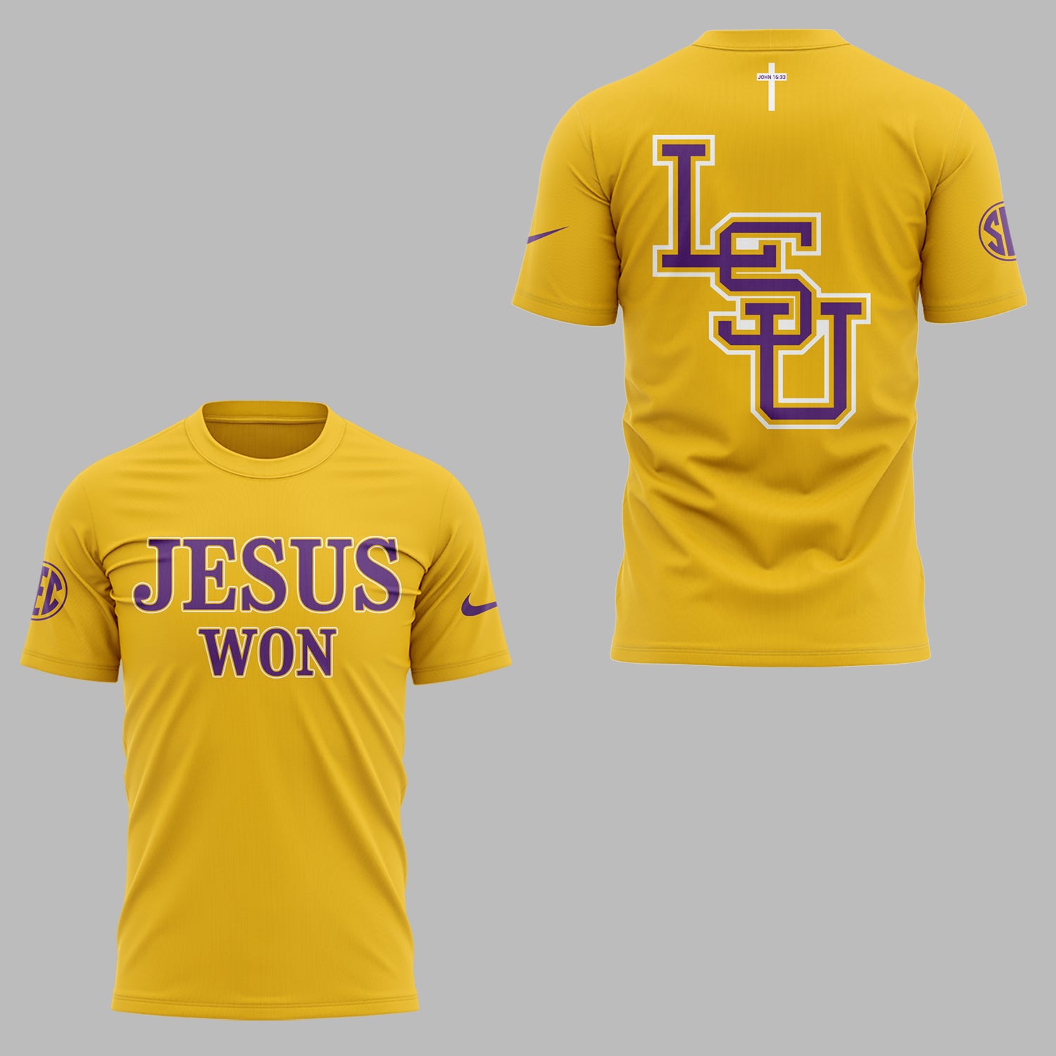 Limited Edition Tigers JESUS WON Yellow TShirt-ND11042514