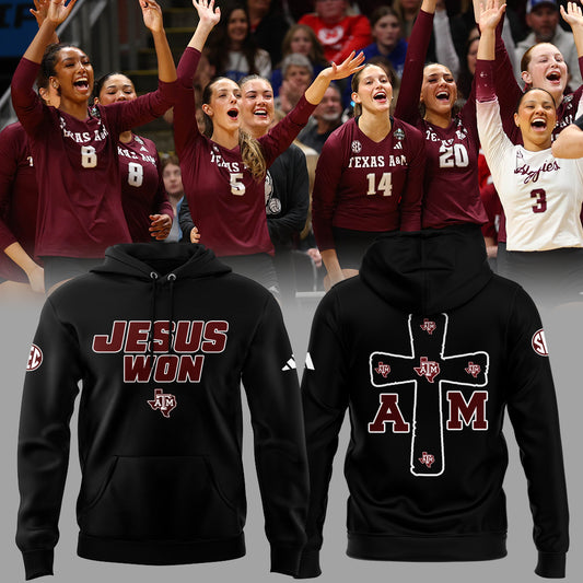 JESUS WON – Texas A&M Aggies Volleyball Limited Edition Hoodie