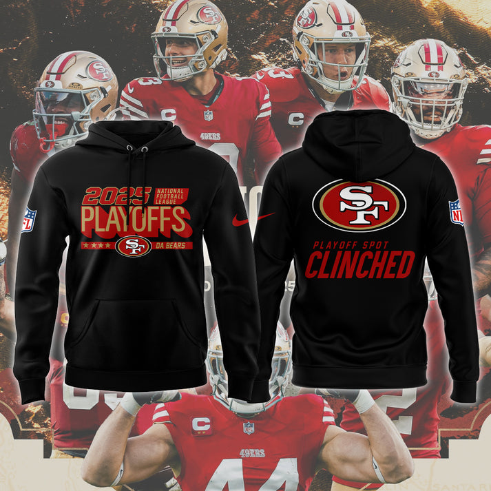 Limited Edition 2025 49ers Playoffs Clinched Hoodie