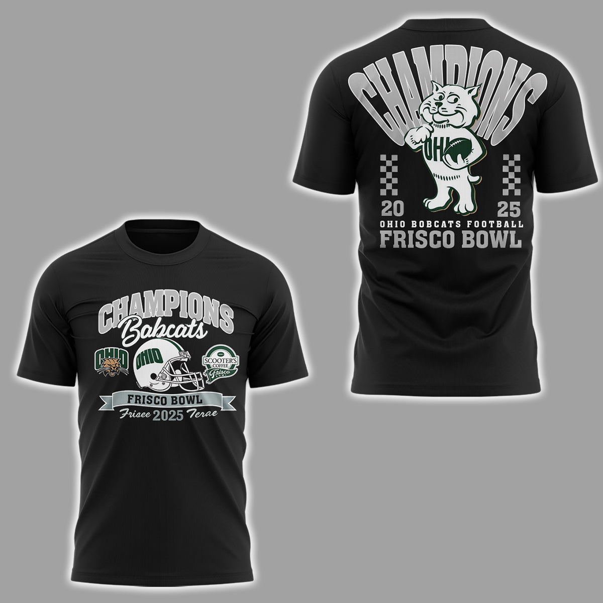 Limited Edition Ohio Football Frisco Bowl CHAMPIONS TShirt-ND12242534