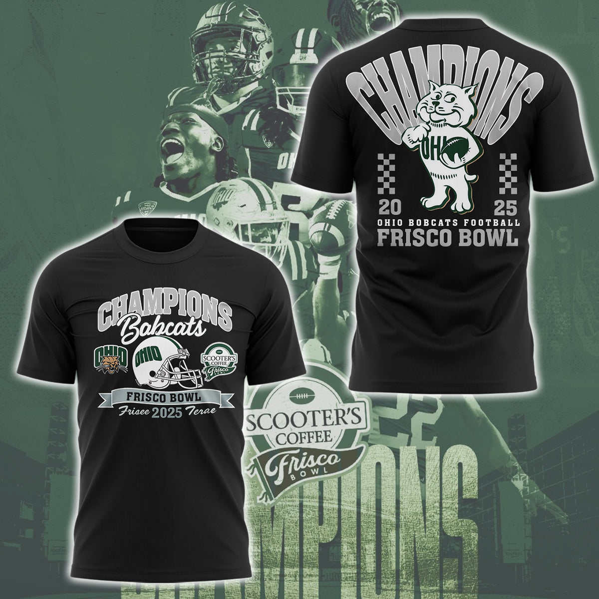 Limited Edition Ohio Football Frisco Bowl CHAMPIONS TShirt-ND12242534