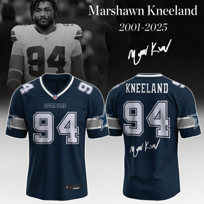 Dallas Cowboys x In Memory of Marshawn Kneeland Limited Edition Blue Football Jersey