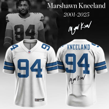 Dallas Cowboys x In Memory of Marshawn Kneeland Limited Edition White Football Jersey