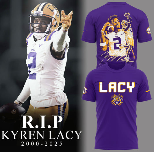 Tigers Football Limited RIP Lacy Purple T-Shirt-PA04142509