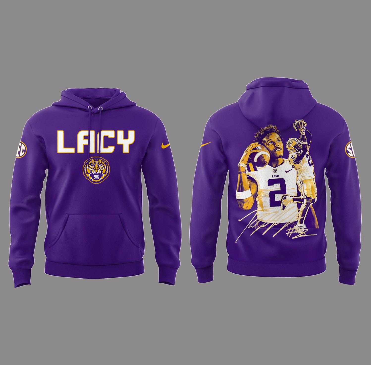 Tigers Football Limited RIP Lacy Purple Hoodie-PA04142510
