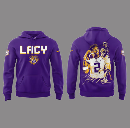 Tigers Football Limited RIP Lacy Purple Hoodie-PA04142510