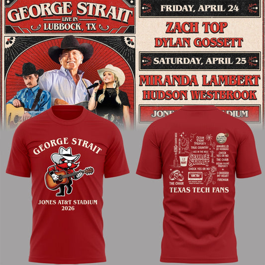 Limited Edition G. Strait x Texas Tech At Jones AT&T Stadium Tshirt