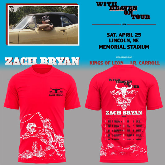 Limited Edition “With Heaven On Tour 2026” at Memorial Stadium Tshirt