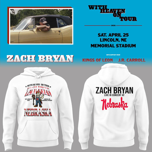 Limited Edition “With Heaven On Tour 2026” at Memorial Stadium Hoodie