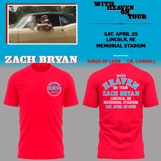 Limited Edition “With Heaven On Tour 2026” at Memorial Stadium Tshirt