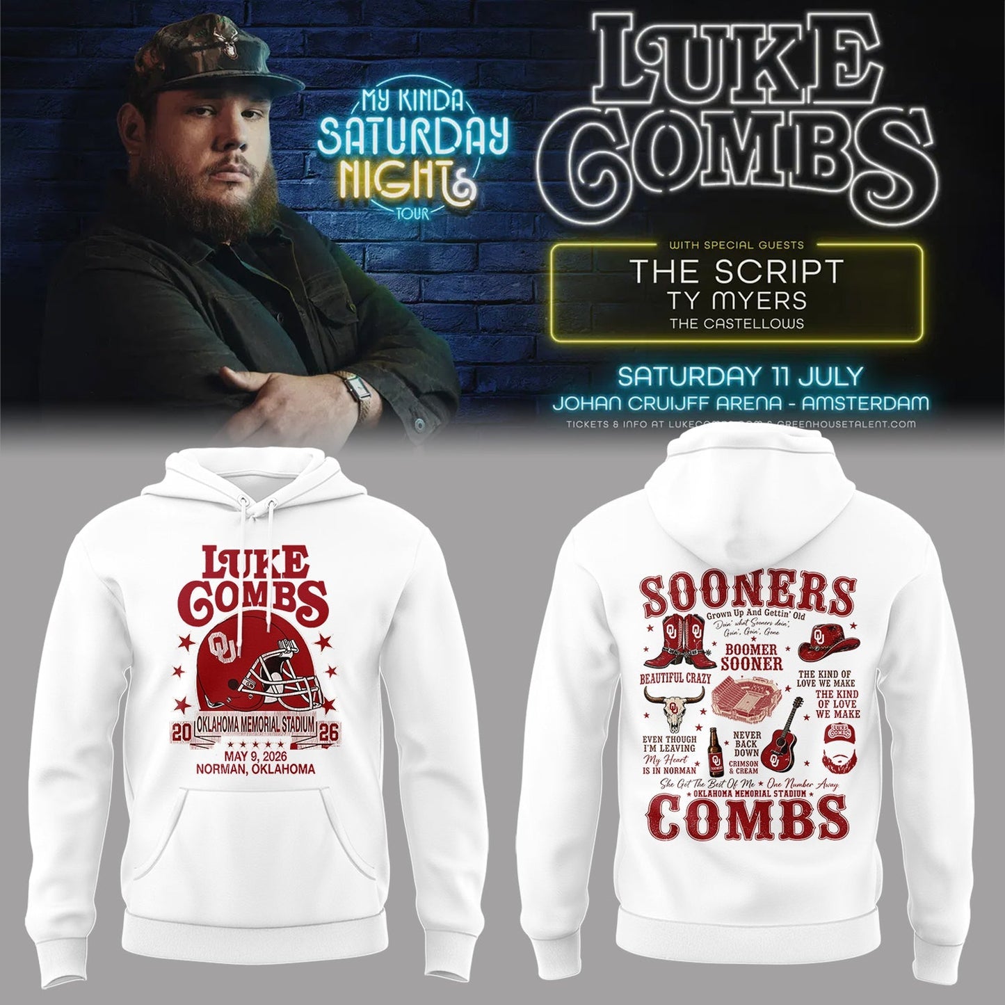 LC “My Kinda Saturday Nights Tour” at Oklahoma Memorial Stadium Hoodie
