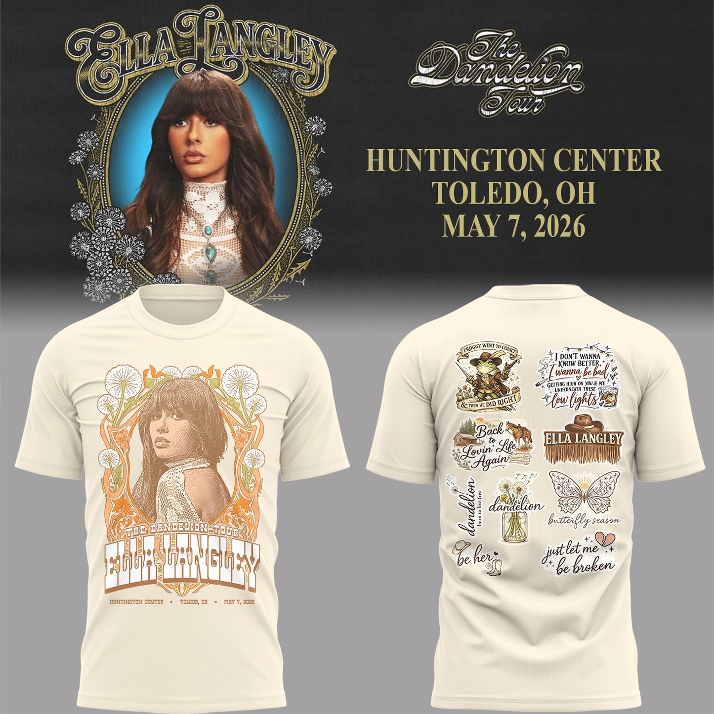 E.Langley “The Dandelion Tour” at Huntington Center Shirt