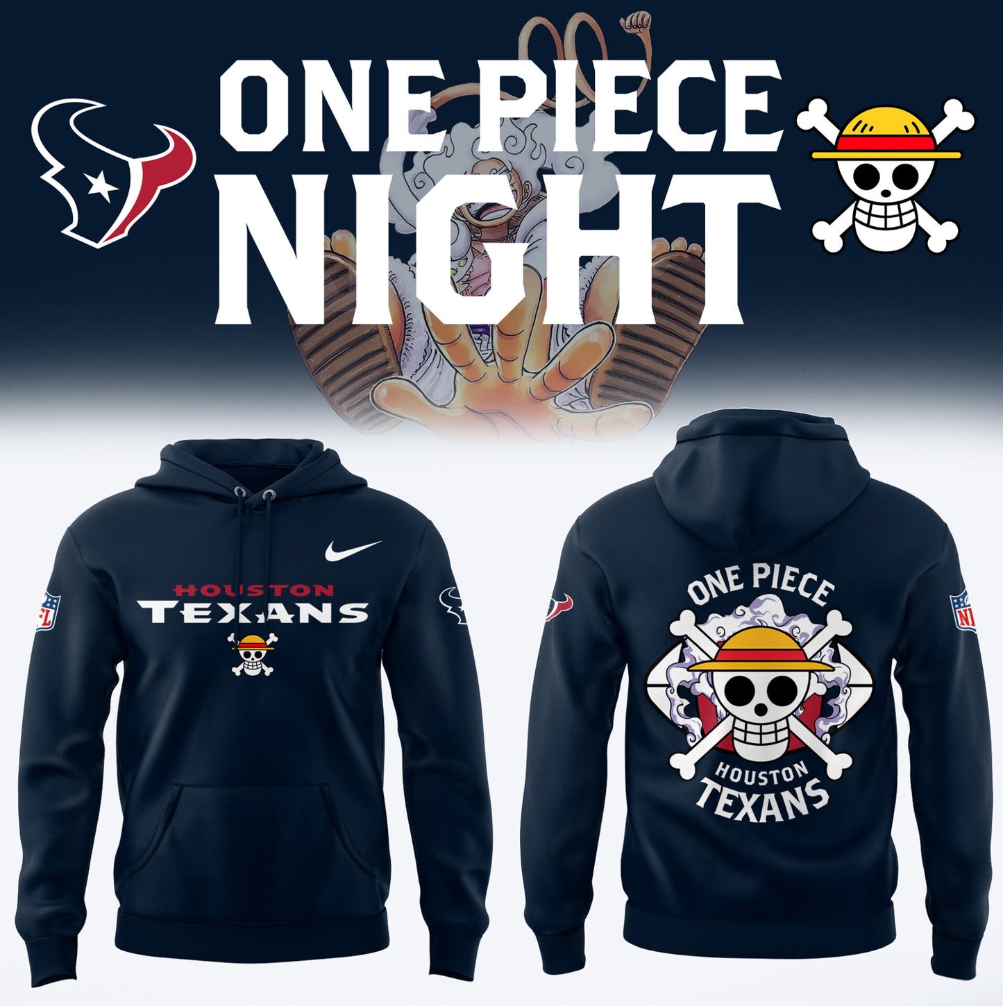 One Piece x Houston Texans Limited Edition Hoodie