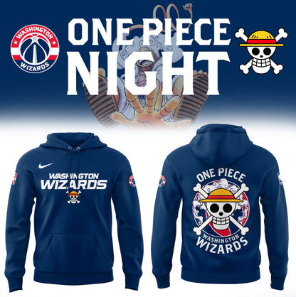 Washington Wizards Merch - One Piece x Washington Wizards Hoodie - City In Bloom Collecions
