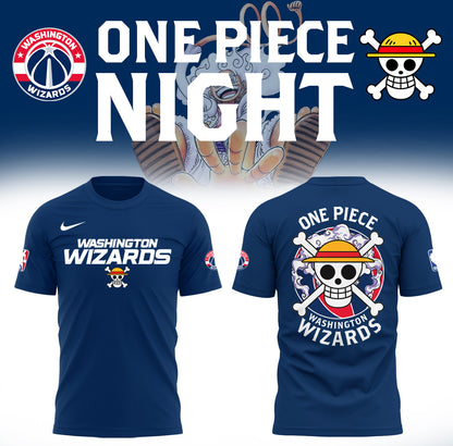 Washington Wizards Merch - One Piece x Washington Wizards T-Shirt - City In Bloom Collecions