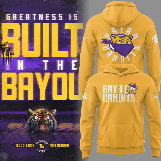 Limited Edition LSU Football Bayou Bandits Logo Hoodie-PU09052500006