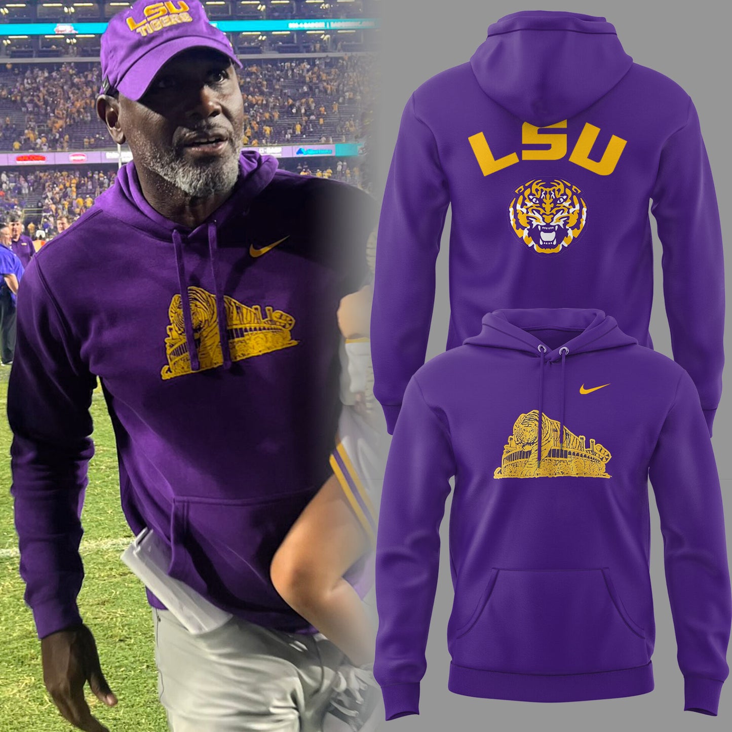 Limited Edition LSU Football Coach Corey Raymond Hoodie-PU0917250021