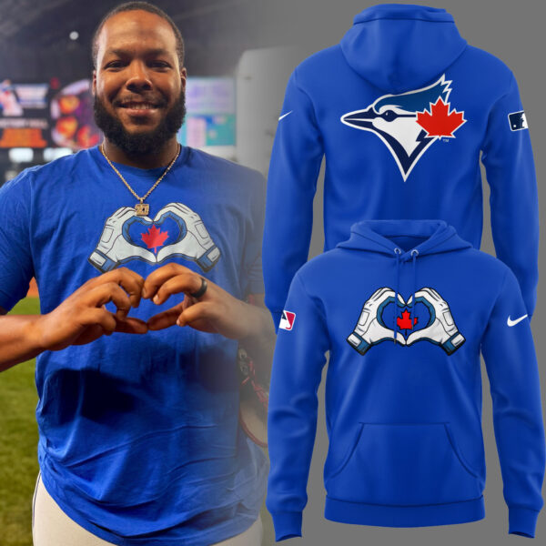 Limited Edition Blue Jays Baseball Vladdy George’s signature hand heart Hoodie