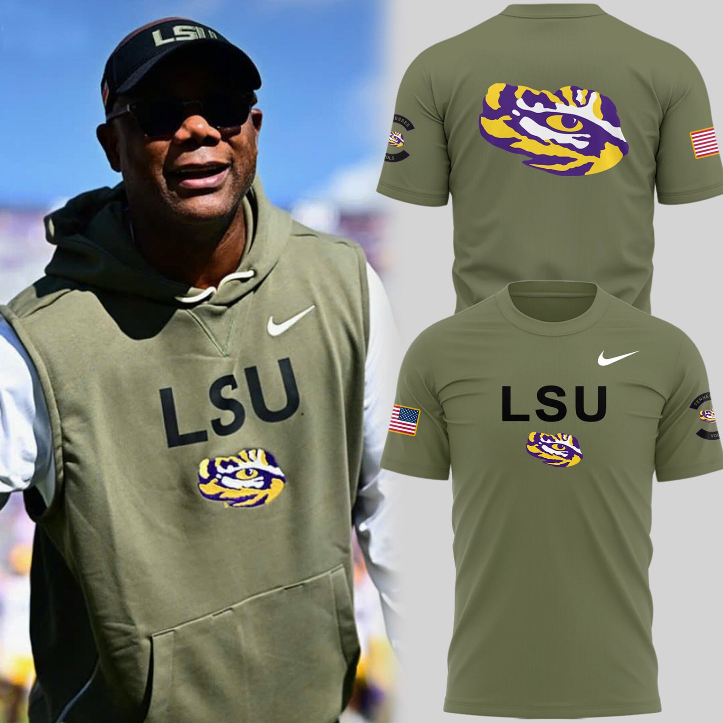 Limited Edition Tigers Football Military TShirt-PU25111720