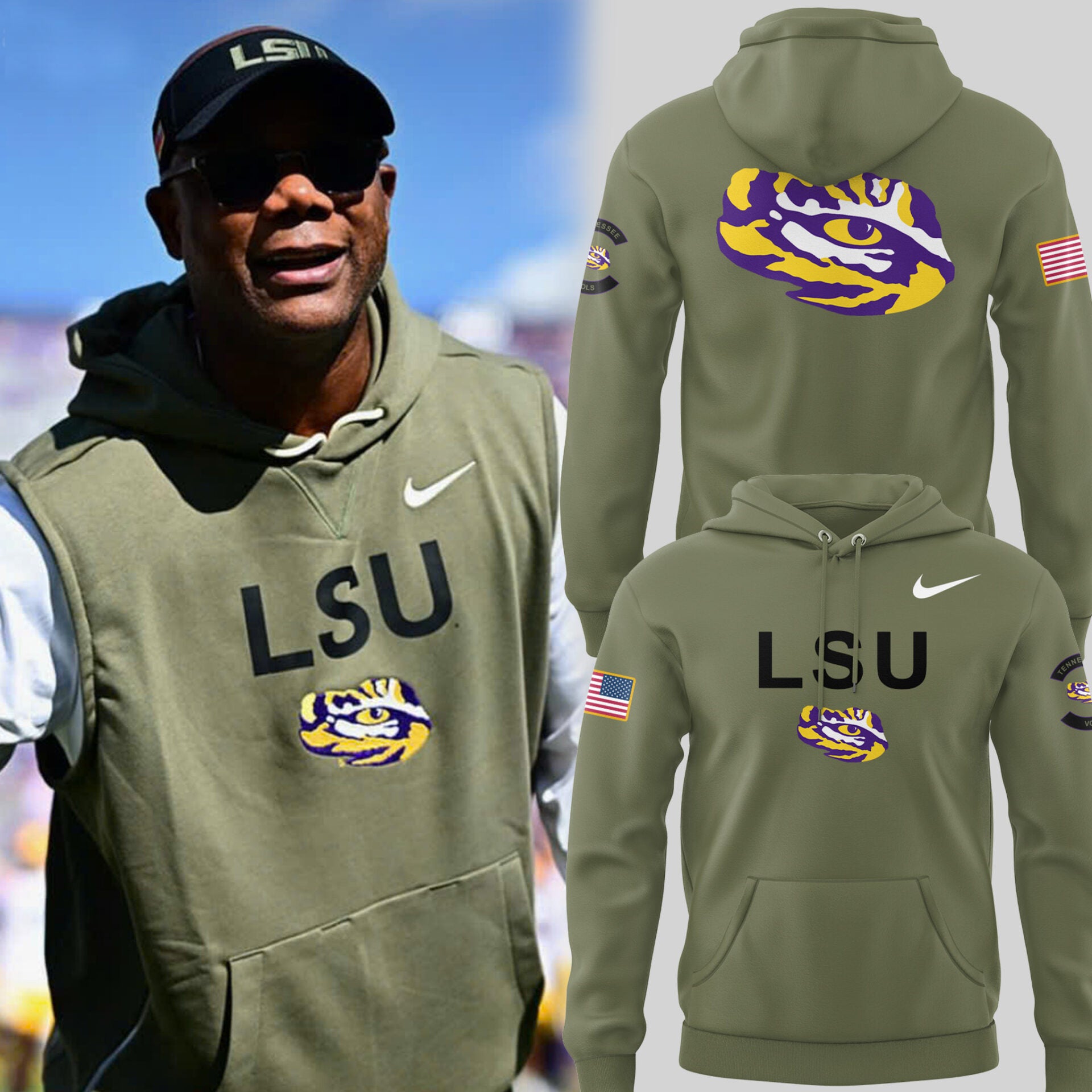 Limited Edition Tigers Football Military Hoodie-PU25111721