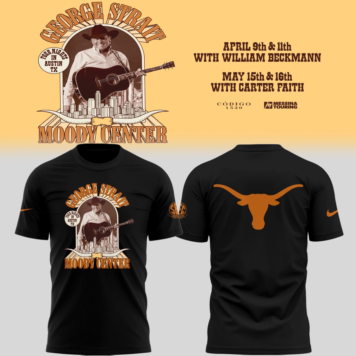Texas 🏀 G.Strait returns to Moody Center on April 9 & 11 TShirt