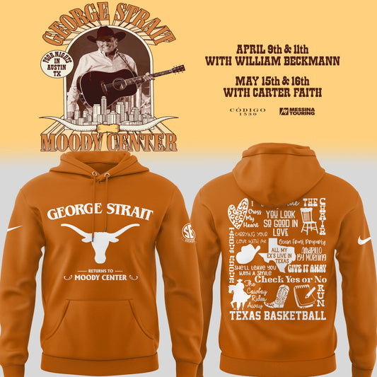 Texas 🏀 G.Strait returns to Moody Center on April 9 & 11 Hoodie