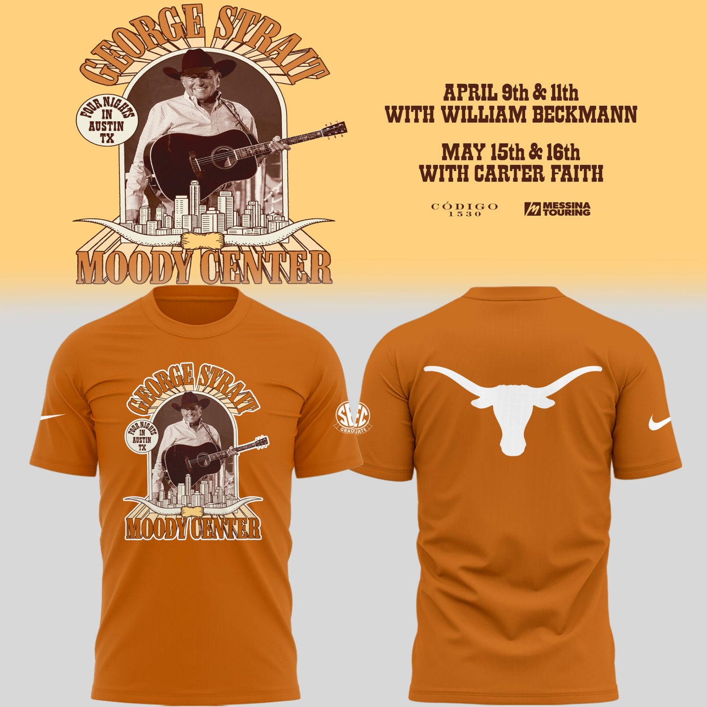Texas 🏀 G.Strait returns to Moody Center on April 9 & 11 TShirt