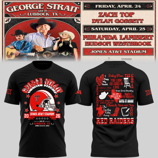 Limited Edition G. Strait x Texas Tech At Jones AT&T Stadium Tshirt